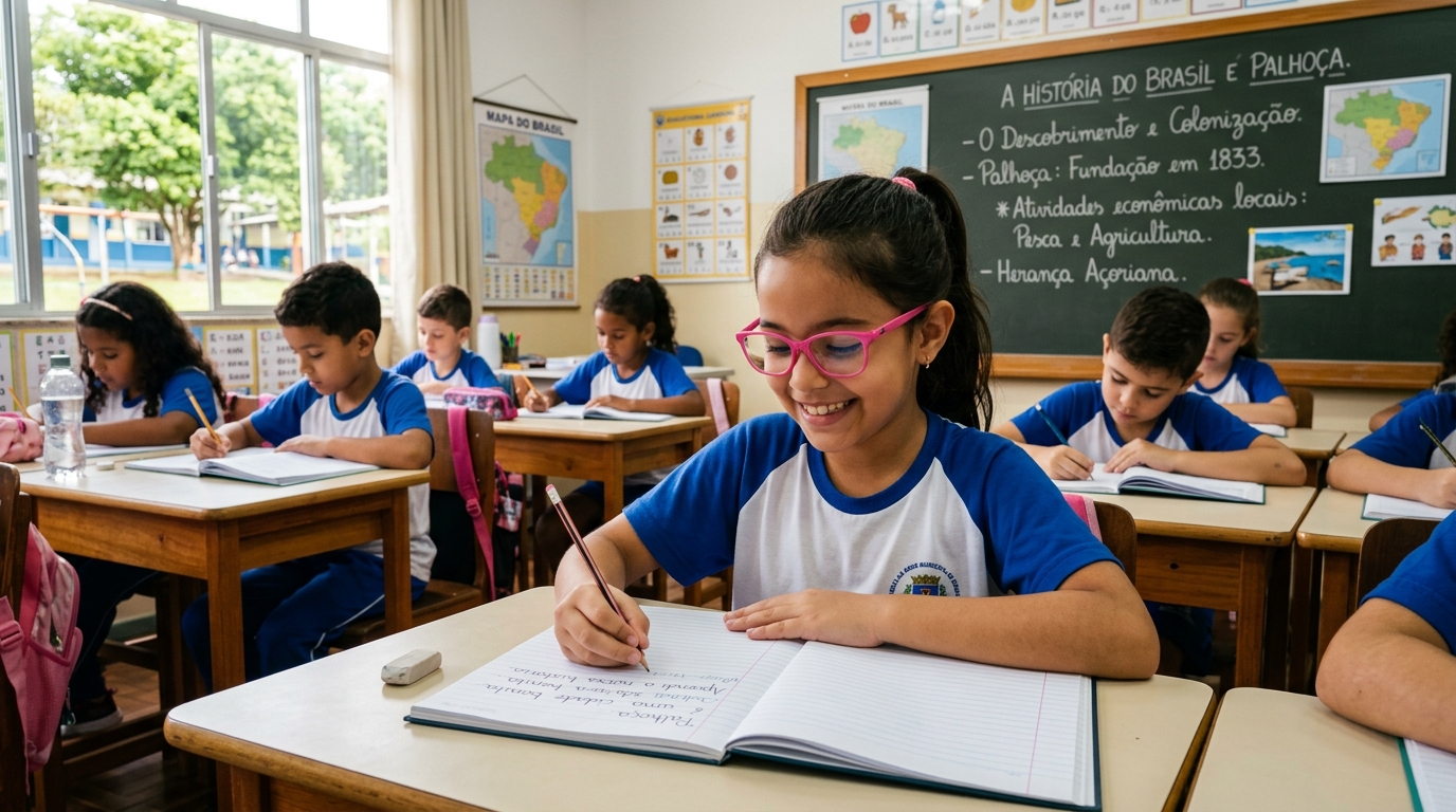 Alunos em sala de aula com óculos